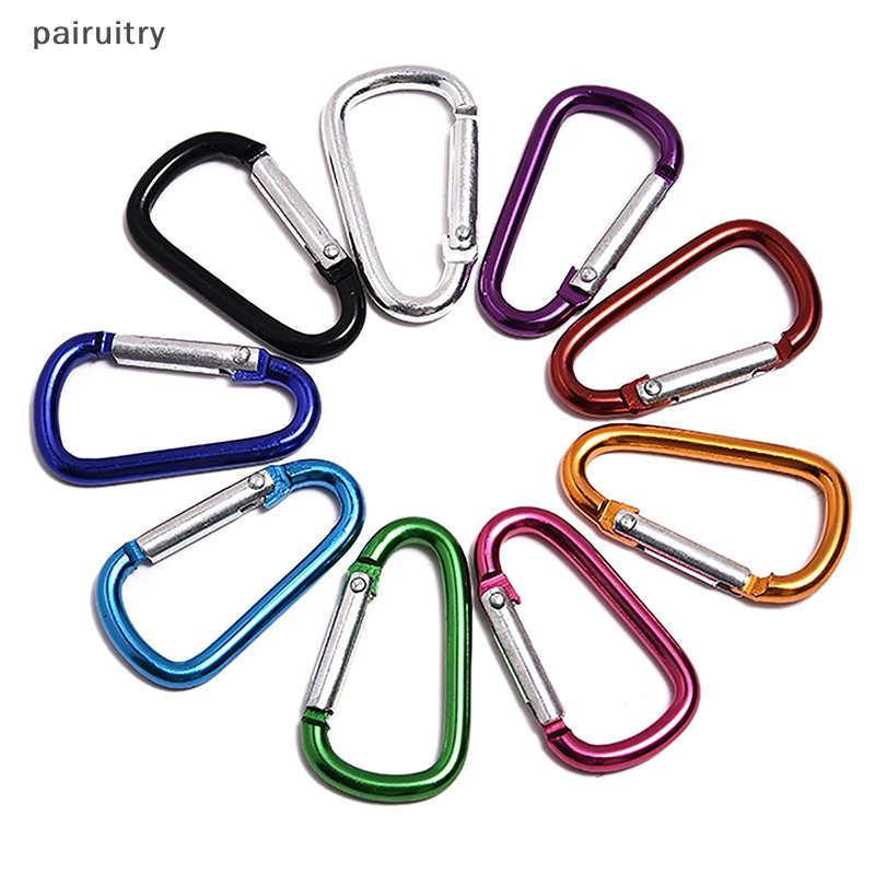 Gantungan Kunci Carabiner PRT Alluminum Alloy D-ring Buckle Spring Carabiner Snap Hook PRT