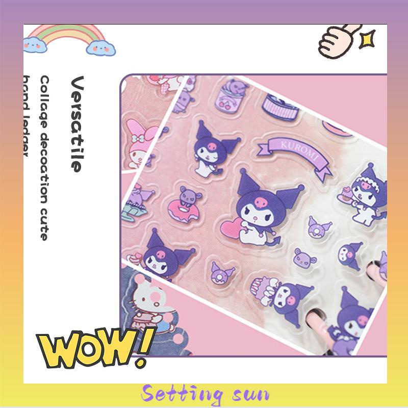 Stiker Kartun Karakter Sanrio Kuromi Melody DIY Lucu Stiker Untuk Dekorasi TN