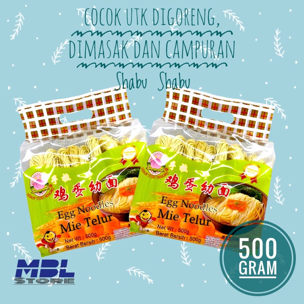 

Xian Tou Brand Egg Noodles / Mie Telur 500 Gram