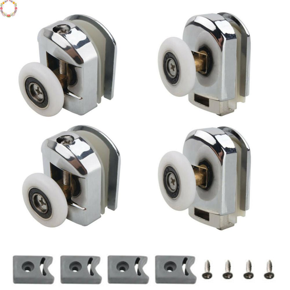 4pcs /set Paduan Seng Single Shower Door Rollers Runners Wheels 25mm Roda Rumah