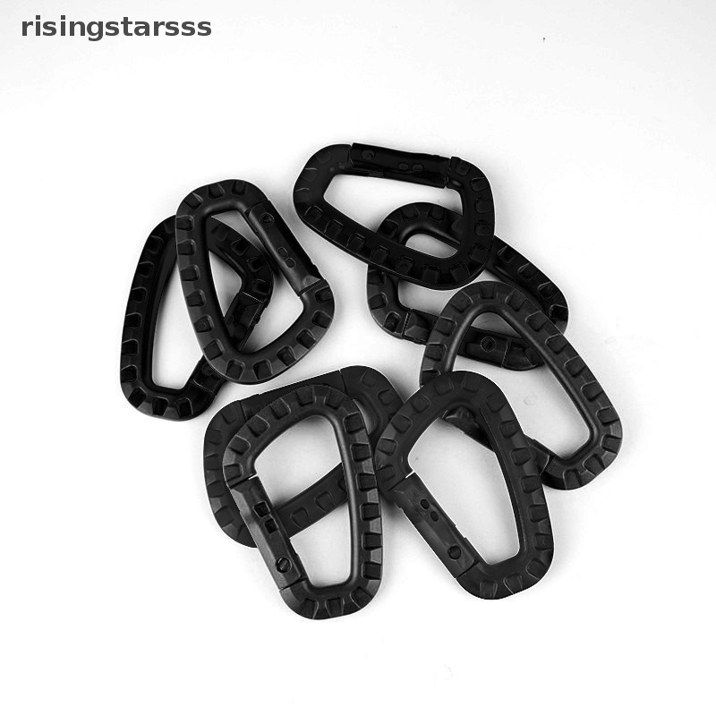 Rsid Span-new 4pc Carabiner Ringan Tactical Gesper Plastik Gunung Kunci Eksternal D Gesper Jelly