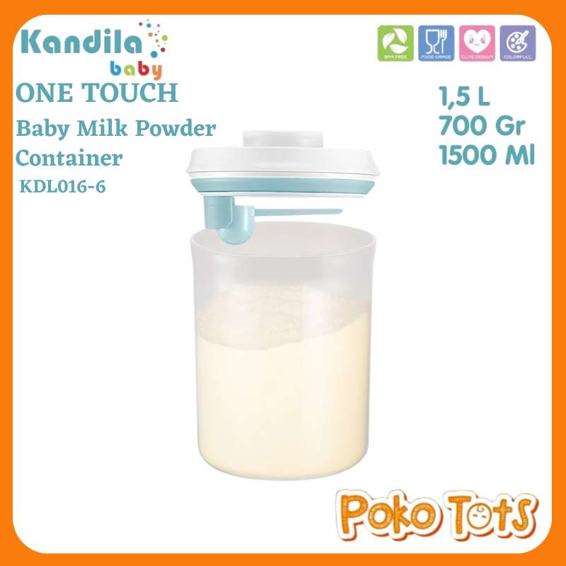 Kandila Baby One Touch Air Tight Milk Powder Container 1.5 Ltr KDL016-6 Tempat Susu Bubuk Bayi 1500ml WHS