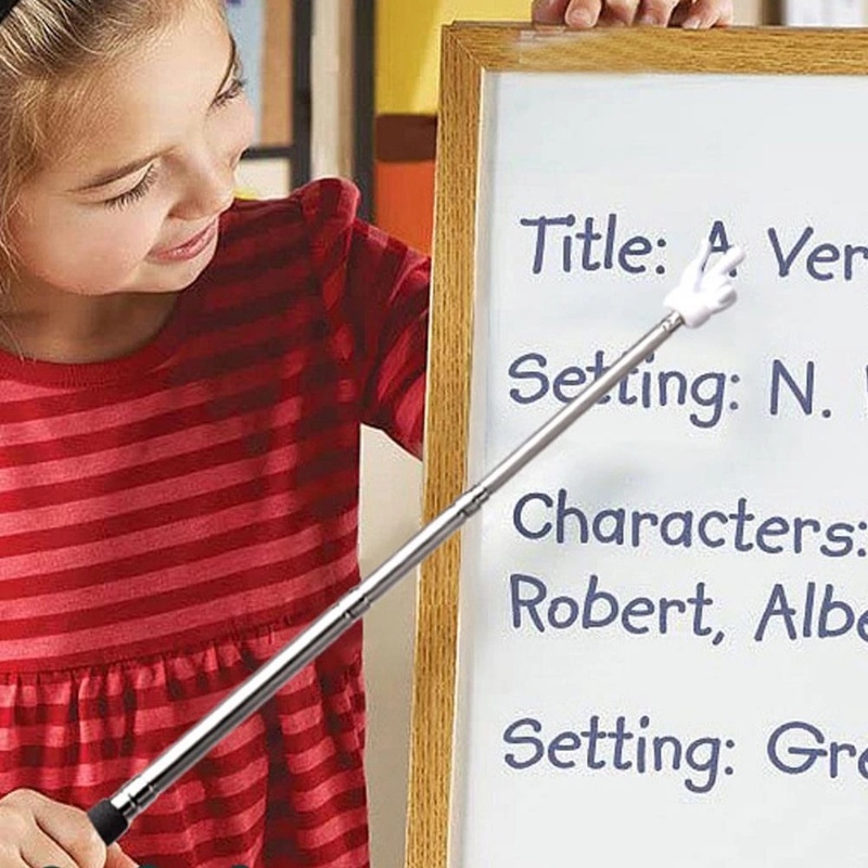 Alat Belajar Edukasi Portabel Papan Tulis Non-slip Menunjukkan Batang Ditarik Jari Tongkat Mengajar Anak-Anak Membaca Penunjuk Penunjuk Penuntun