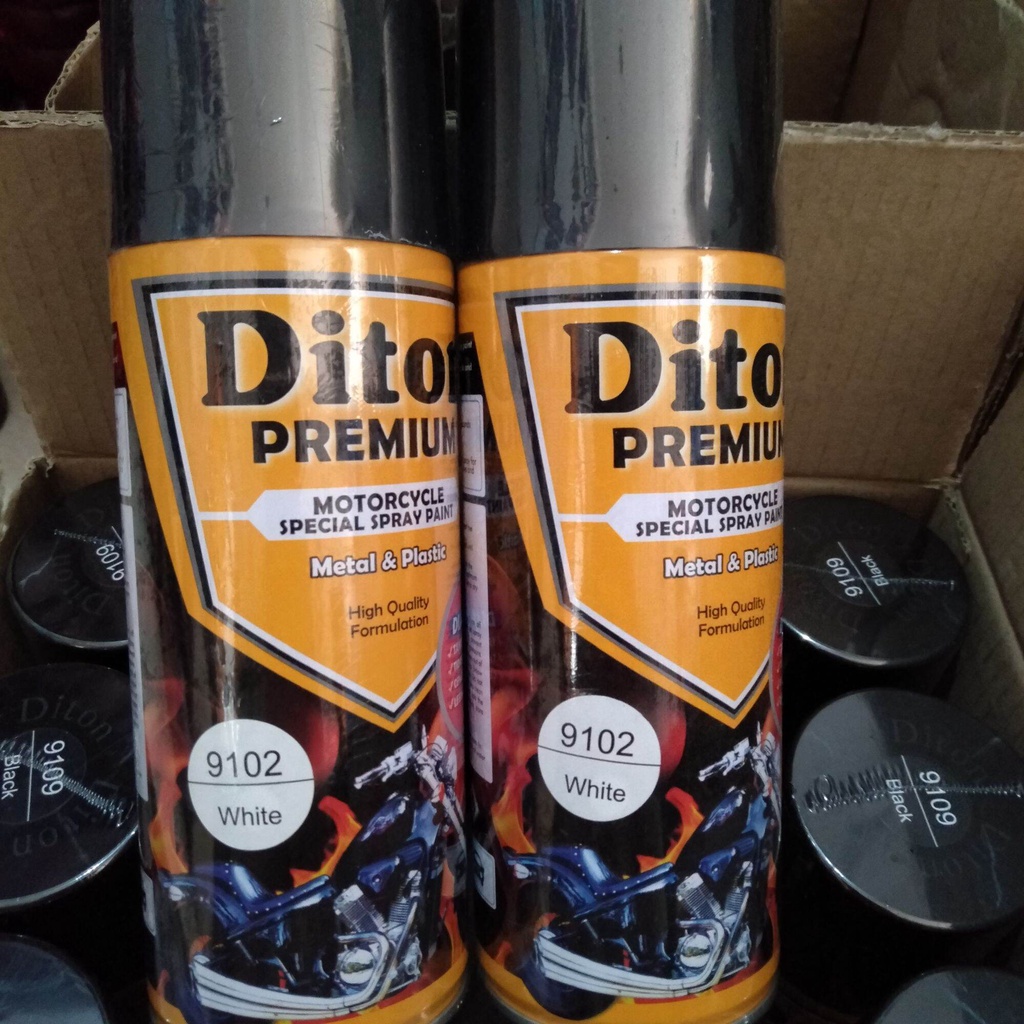 Pilok Pilox Cat Diton Premium White 9102 putih dasar putih Tahan Bensin 400cc putih glossy putih susu cat semprot diton premium