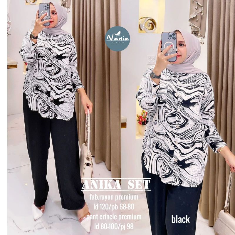 ANIKA SET Setelan ORI NANIA | Ld120, Rayon Premium
