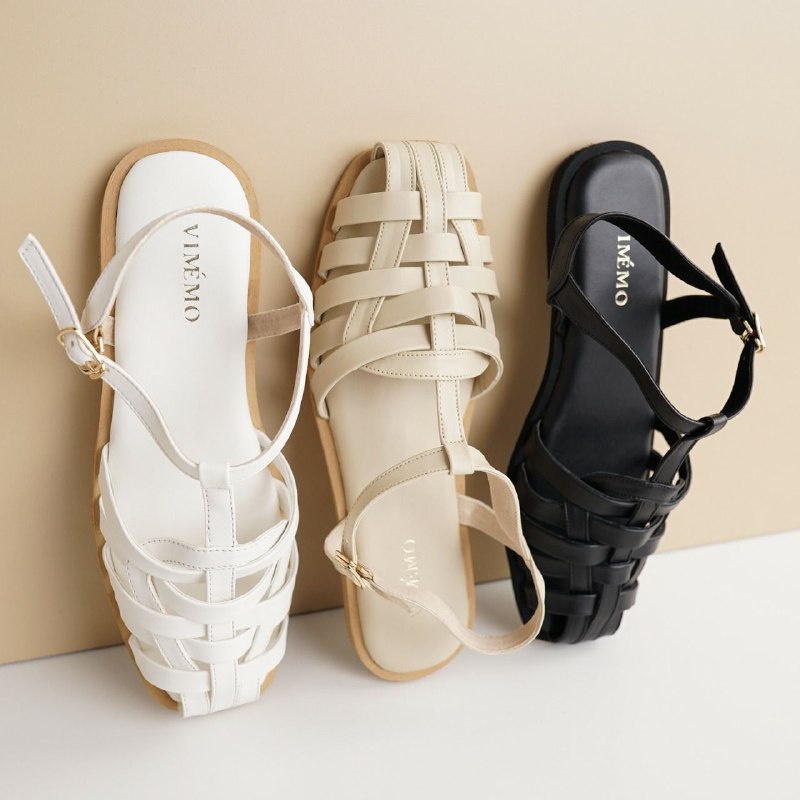 Vimemo Niki - Sandals Vintage Sandal Anyam Minimalist