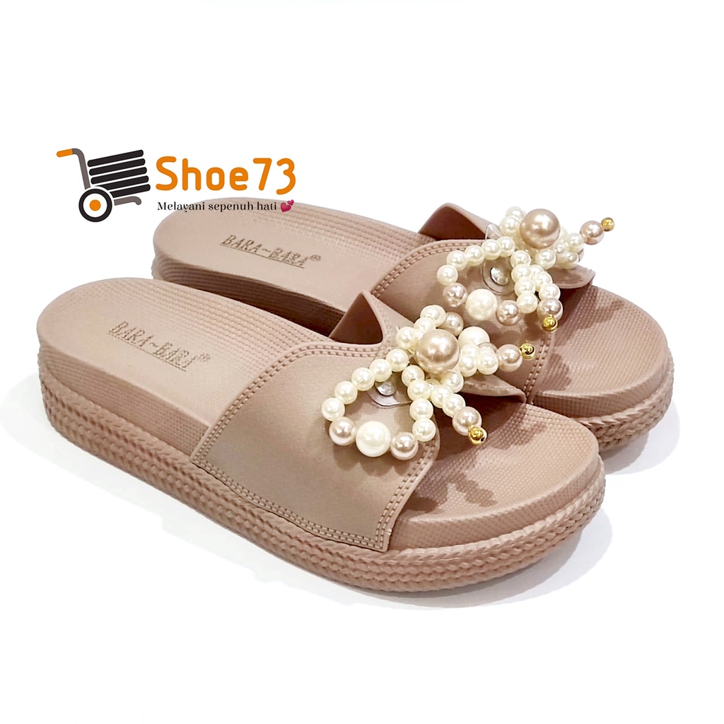 BARA BARA JSL 895 PK6W SIZE 36-40 ORIGINAL l Sandal Selop pita jelly wanita l Sendal kokop cewek impor