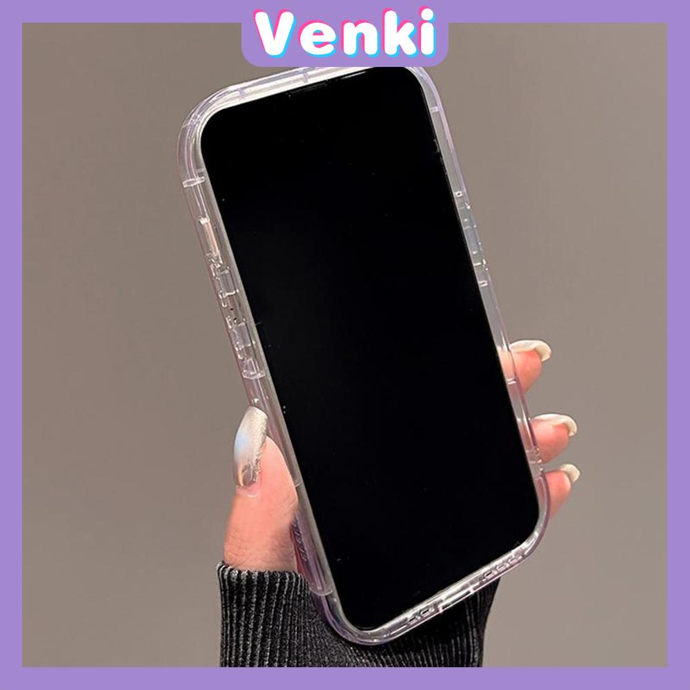VENKI - Untuk iPhone 11 iPhone Case Laser Reflektif Bening Phone Case TPU Lembut Shockproof Airbag Phone Case Cantik Tulip Kompatibel dengan iPhone 14 13 Pro Max 12 Pro Max XR XR 7 8Plus