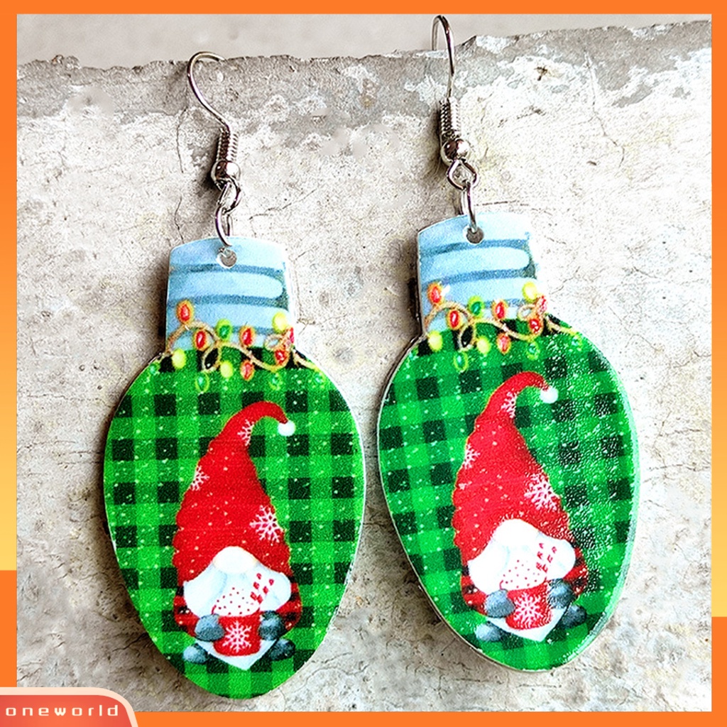 [WOD] 1pasang Anting Natal Semua Pertandingan Pakaian Sehari-Hari Akrilik Wanita Santa Vibes Drop Earrings Aksesoris Telinga Untuk Perjamuan