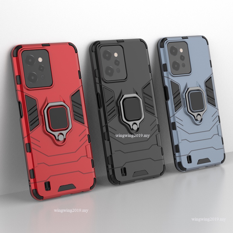 Shockproof Armor Case Untuk Realme C31 Cases Stand Holder Magnetic Phone Back Cover Untuk OPPO Realme C31 4G Fundas