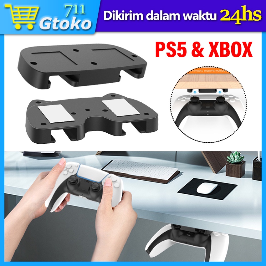 Underdesk Wall Mount Dudukan Holder Stik Stick Controller Console PS4 PS5 XBOX Hanger Bawah Meja