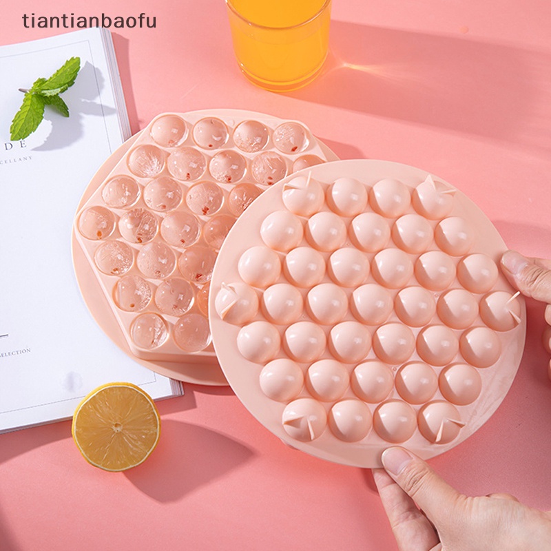 [tiantianbaofu] Es Batu Es Hoki Cetakan Es Kotak 3D Bola Bulat Ice Mold DIY Alat Minuman Dingin Butik