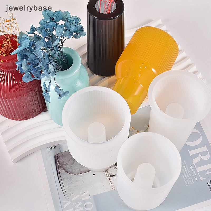 [jewelrybase] Art Vas Bunga Cetakan Silikon DIY Handmade Plester Beton Epoxy Rensin Mold Butik