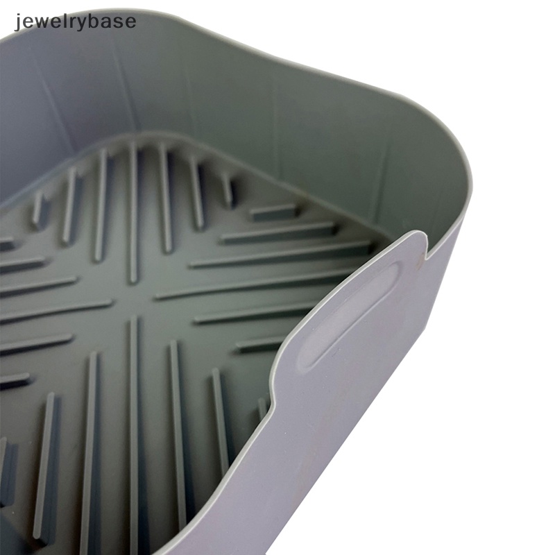 [jewelrybase] 8.27in Silikon Air Fryer Basket Liners Persegi Reusable Aksesoris Dapur Butik