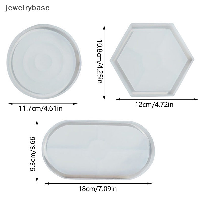 [jewelrybase] Tray Cetakan Kotak Penyimpanan Cetakan Silikon DIY Coaster Cetakan Kristal Asbak Pot Cetakan Butik