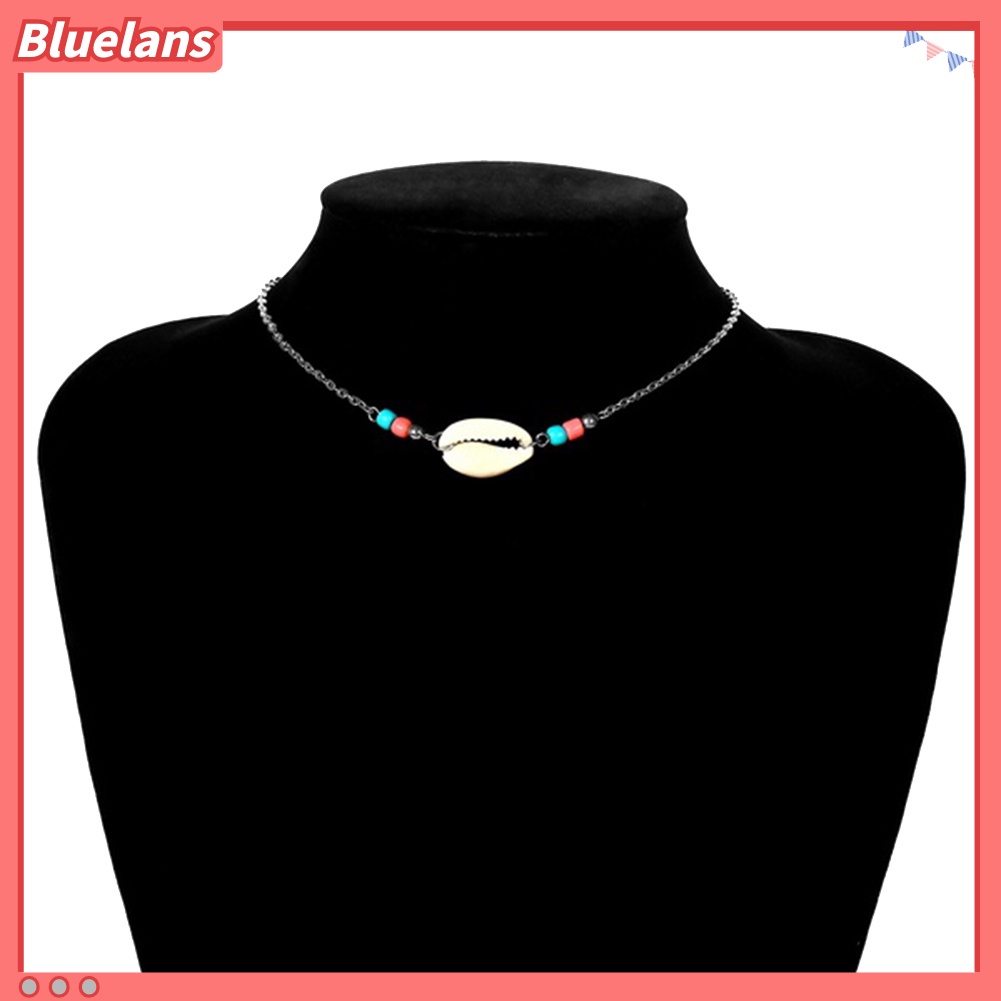 [BLS] Bohemian Wanita Musim Panas Pantai Adjustable Beads Shell Choker Kalung Perhiasan