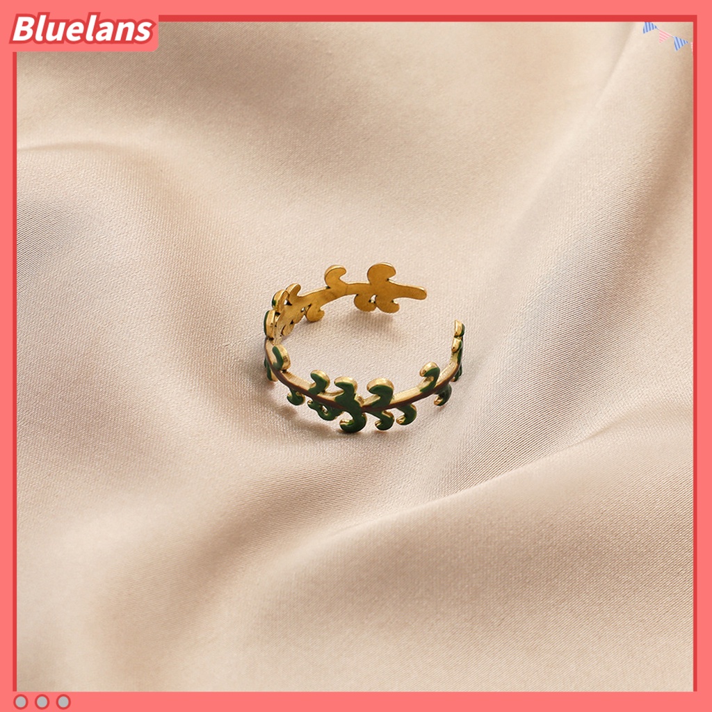 [BLS] Cincin Wanita Bunga Pembukaan Perhiasan Electroplating Vintage Finger Ring Untuk Pesta Perjamuan Prom