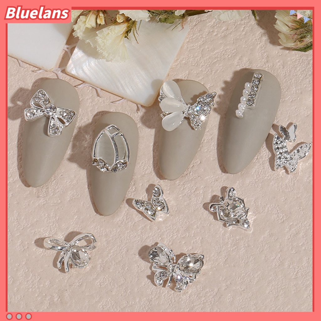 [BLM] 20pcs Hiasan Kuku Bentuk Kreatif Paduan Tahan Luntur Pesona Kuku Kupu-Kupu Unik Shiny Manicures Decor Hadiah Ulang Tahun