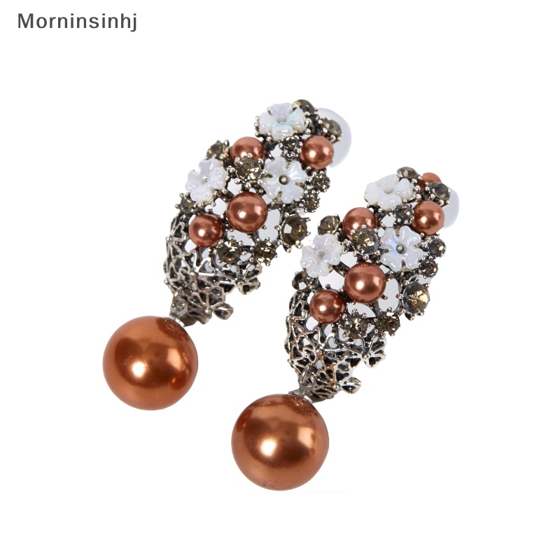 Mornin 1pasang Fashion Pearl Ear Studs Earrings Elegan Wanita Anting Perhiasan Pesta Pernikahan Pengantin Telinga Perhiasan id