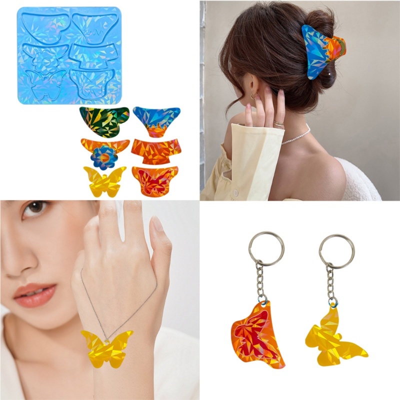 Siy Hologram- Hair Pin Decor Mold Hiasan Kepala Cetakan DIY Craft Perlengkapan Membuat Perhiasan