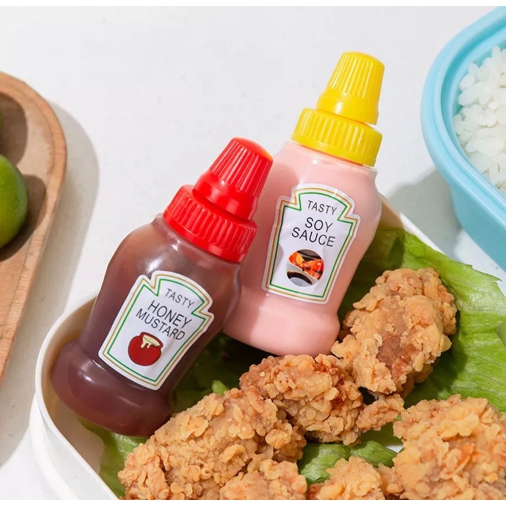 BOTOL MINI PORTABLE 25ML | BOTOL WADAH SAOS SALAD MINI SAOS BENTO - BDC