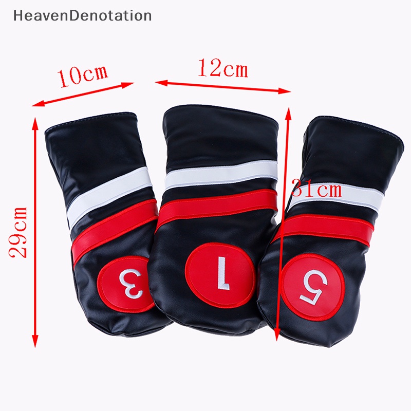 [HeavenDenotation] Sarung Kepala Golf #1 #3 #5covers Driver/Fairway Rescue/Hybrid PU Leather HDV