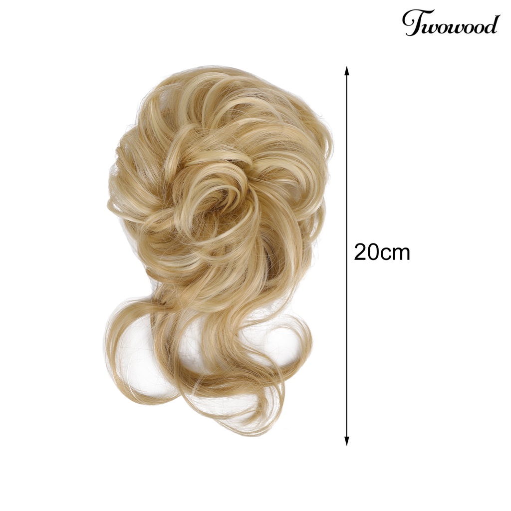 Twowood Rambut Wig Band Elastis High-Resilience Perawatan Mudah Anti-slip Bernapas Berdandan Terlihat Alami Wig Chignon Ramah Panas Untuk Pesta