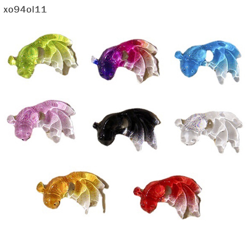 Xo 50Pcs 3D Kristal Gradiasi Resin Kuku Ch Shiny Ikan Mas Kawaii Manicure Parts OL