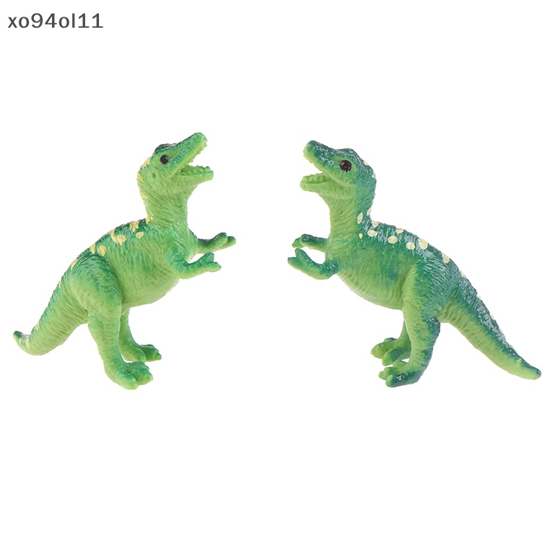 Xo 1Pcs Simulasi Model Dinosaurus Kecil Hijau Karnivora Dinosaurus Mainan Ornamen OL