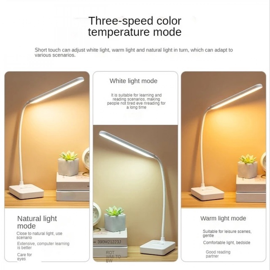 TaffLED Lampu Meja Belajar Desk Lamp 30 LED USB Version 3 in 1 Color