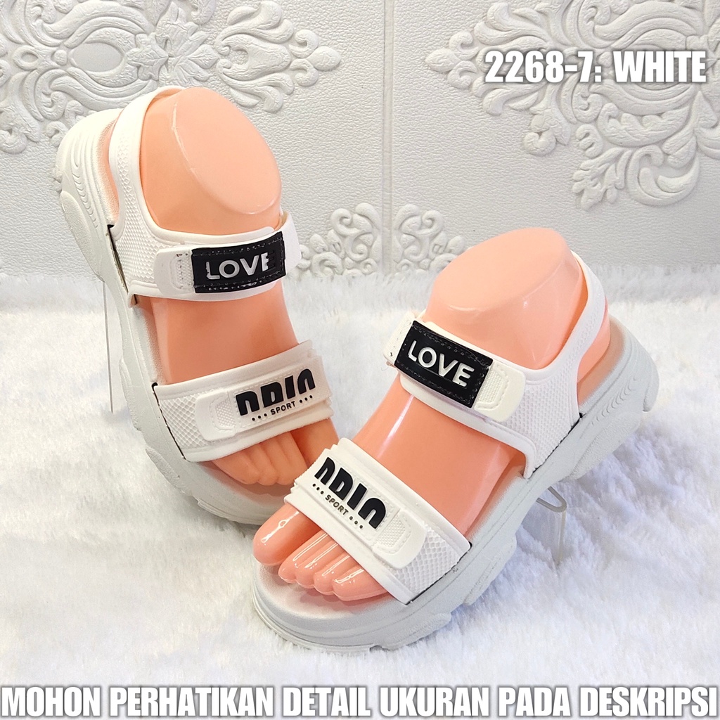 Sandal Wanita Terbaru P2268 7 Sendal Wedges Tali Jelly Import Berkualitas AntiAir SDLWW