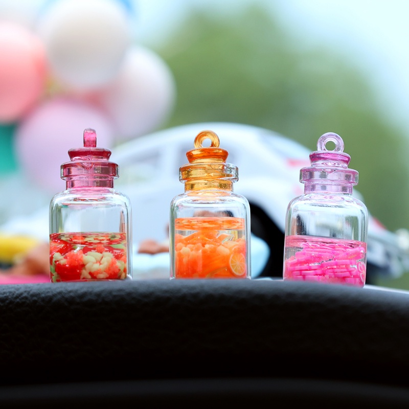 1/5pcs Random Color Transparent Drift Bottle/ Luminous Wishing Bottle Ornaments/ Aksesoris Gantungan Kunci Anting DIY