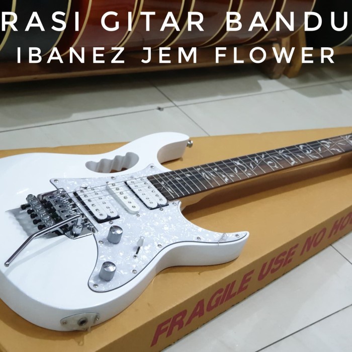 gitar elektrik/listrik Ibanez Jem Flower putih updown pabrikan