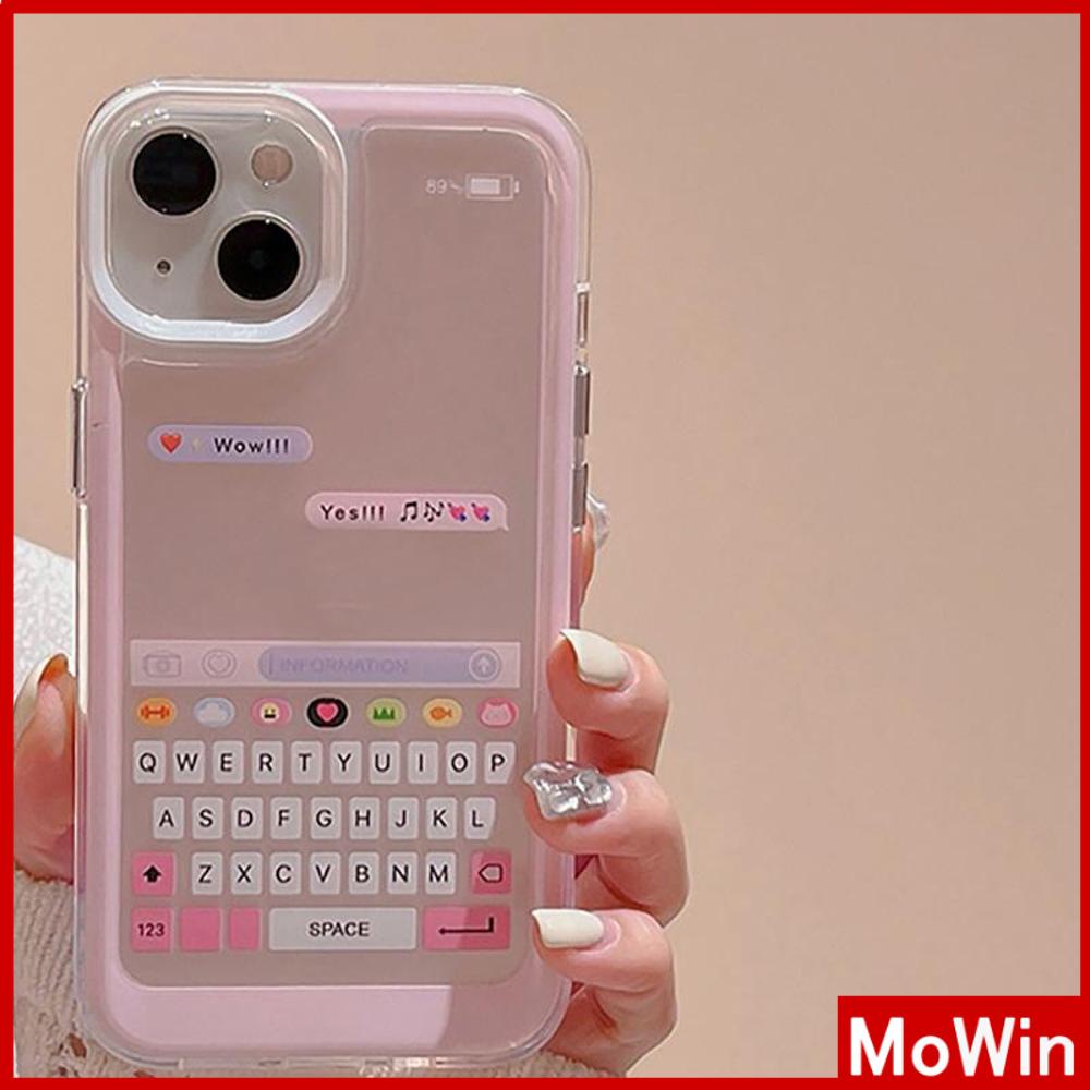 Case iPhone 14 Pro Max iPhone Case Bening Case TPU Soft Case Tahan Guncangan Dilapisi Tombol Menyenangkan Ikon Keyboard Kompatibel dengan iPhone 13 Pro Max 12 Pro Max 11 Xr X Max 7Plus 8Plus