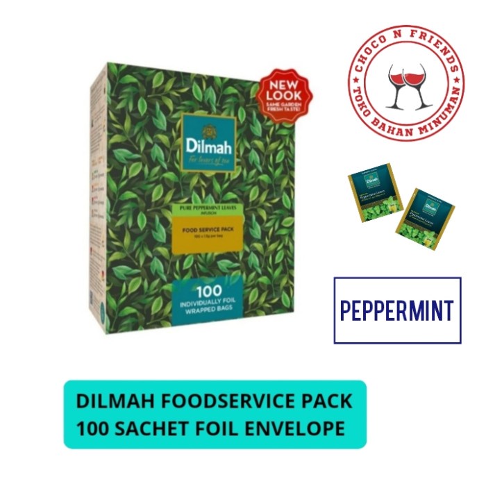 

New Arrival Teh Dilmah 100sachet Peppermint