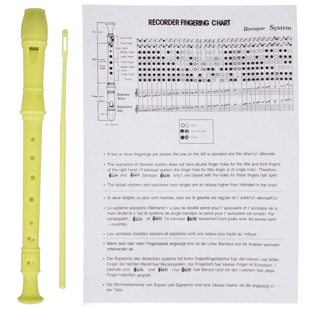 【 ELEGANT 】 Suling Panjang Profesional Treble Recorder Clarinet Delapan Lubang Hadiah Untuk Teman Dengan Batang Pembersih Irish Whistle Flute Recorder Flute