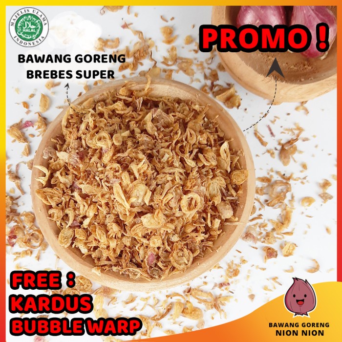 

N.E.W Bawang Goreng Brebes Paling Murah dan Renyah bERAT 1 KG - B - Brebes, Grade D