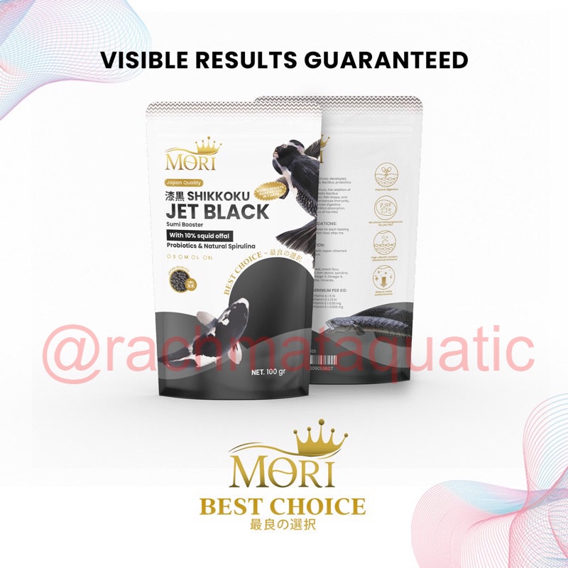 IMPORT MORI Jetblack Makanan Ikan Pigment Pelet Hitam Koi Channa Koki