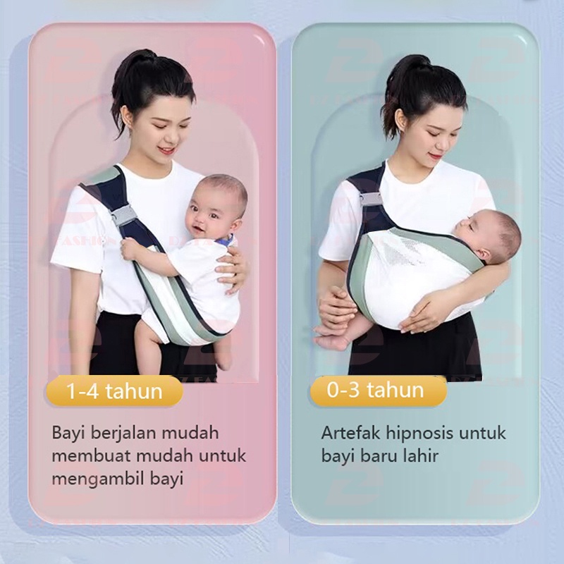 Gendongan Bayi 0-3 tahun Gendongan bayi samping Gendongan Bayi Depan 2in1 Gendongan anak Kaos Geos Selendang Gendongan Baby Kain/jaring Selempang Bayi Gendongan Bungkus Bayi Baby Carrier Hadiah baru lahir Hipseat Panjang yang dapat disesuaikan BD