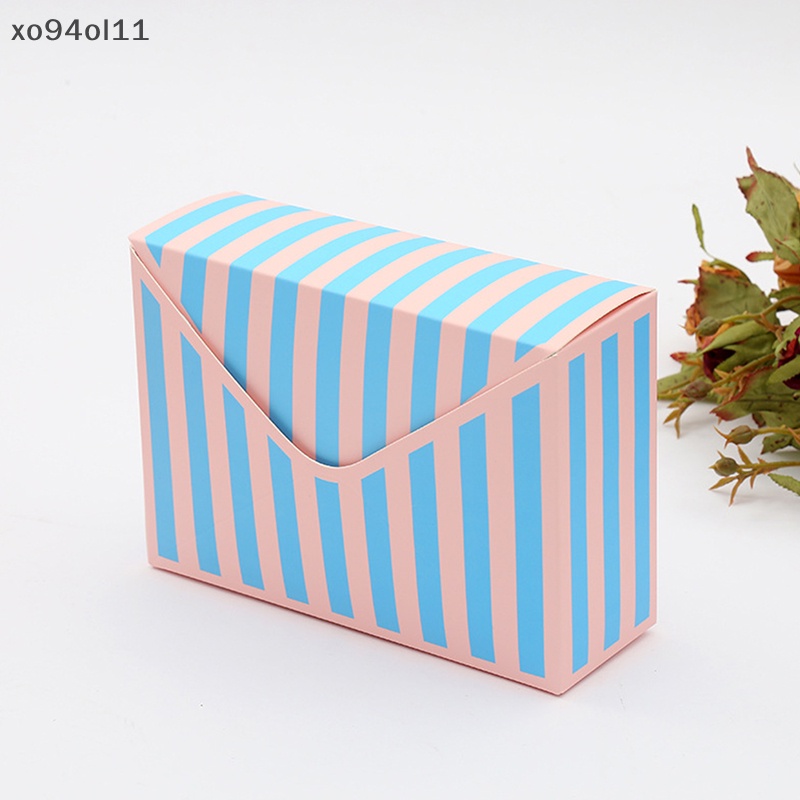 Xo Striped Romantic Amplop Flower Box Holder Buket Kertas Packing Storage Box OL