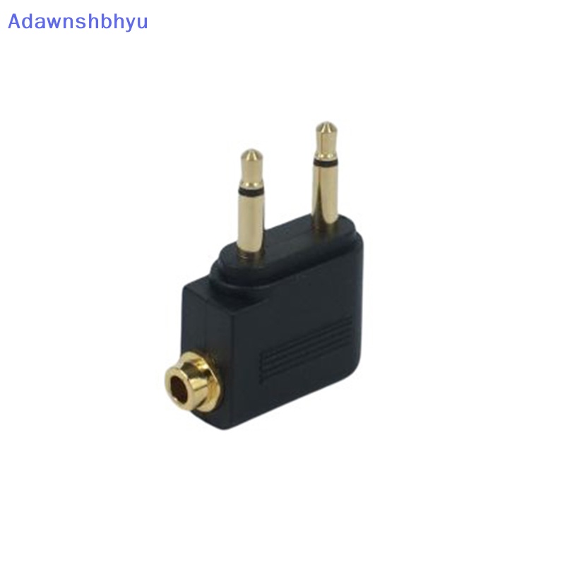 Adhyu Adaptor Konverter Headphone Audio Jack 3.5mm Lapis Emas Untuk Pesawat Pesawat Travel Earphone Mono Audio Converter Travel Jack Plug ID