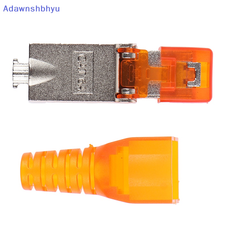 Konektor Adapter Eterna Adhyu Cat6A Rj45 Tanpa Alat Crimping Terlindung Kepala Kristal ID