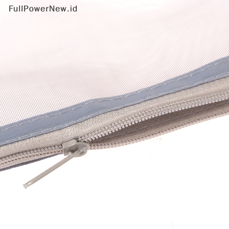 Power Mesh Pencil Pen Case Zipper Travel Pouch Tas Kosmetik Penyimpanan Alat Tulis ID