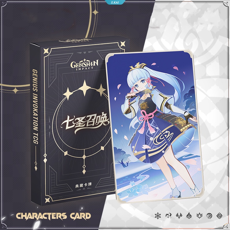Genshin Impact Genius Invokation Tarot Cards Aksesoris Game Desktop Card Dewasa Anak Pinggiran Mainan Hadiah [ZK]
