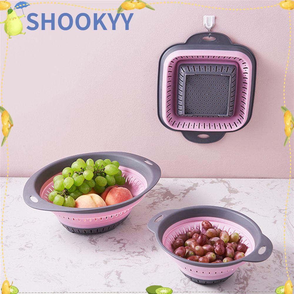 Chookyy Drainer Basket Multi use Collapsible Alat Buah Sayur Draining Organzier