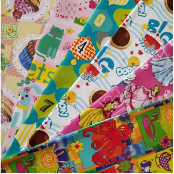 Kertas Kado murah merek KIKY Motif Fancy Lucu [50 lembar]