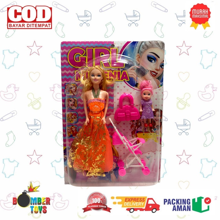 MAINAN PEREMPUAN GIRL MILLENIA BERBIE BONEKA AKSESORIS BAYI BAJU