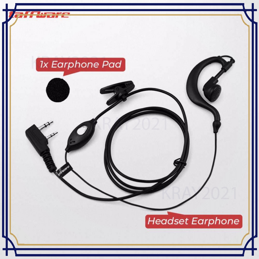 Headset Earphone untuk Walkie Talkie - K0459