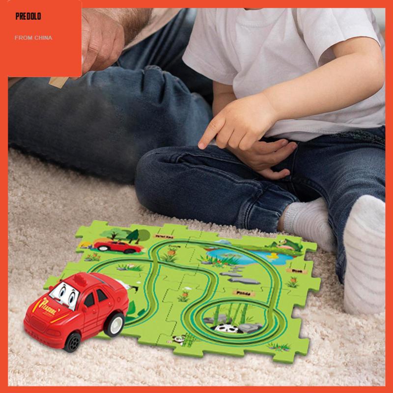 [Predolo] Mainan Puzzle Track Play Belajar Paud Untuk Balita Paud Anak