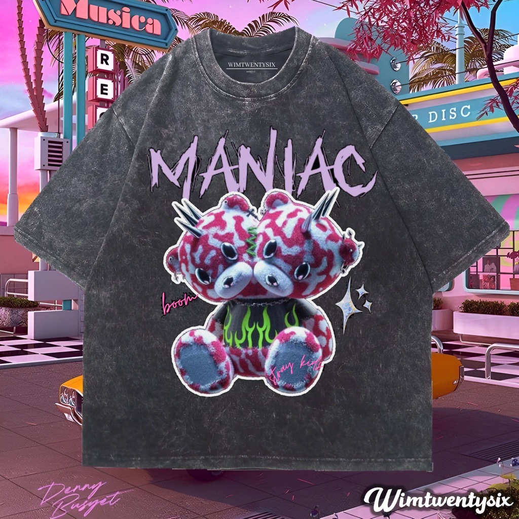 Wimtwentysix “stray kids maniac” kaos oversized washing | vintage tee